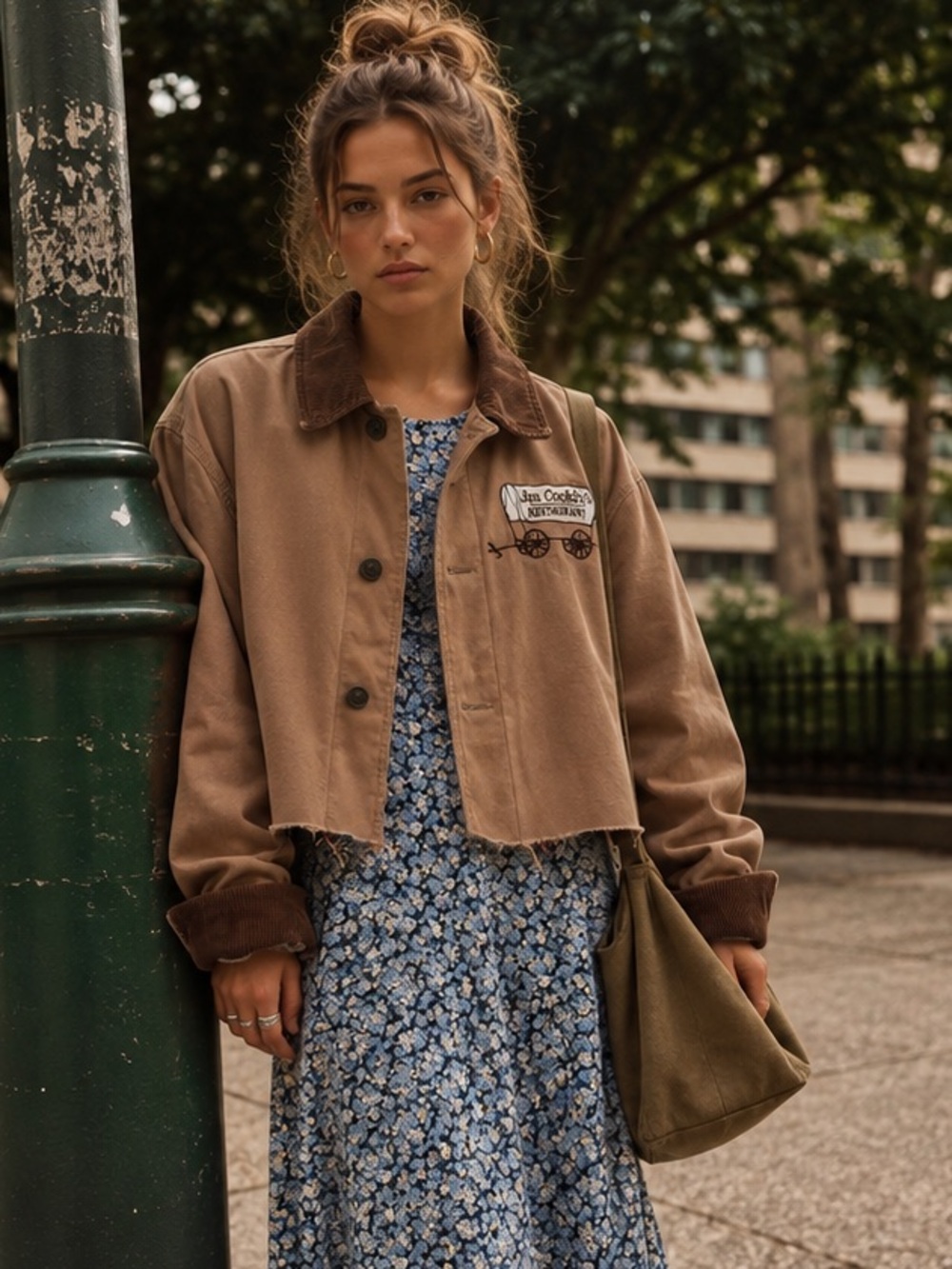 90s Dunbrooke Upstream Jus Cookin’s Restaurant Cropped Barn Chore Coat Jacket L